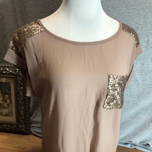 Chloe K sequin blouse size small